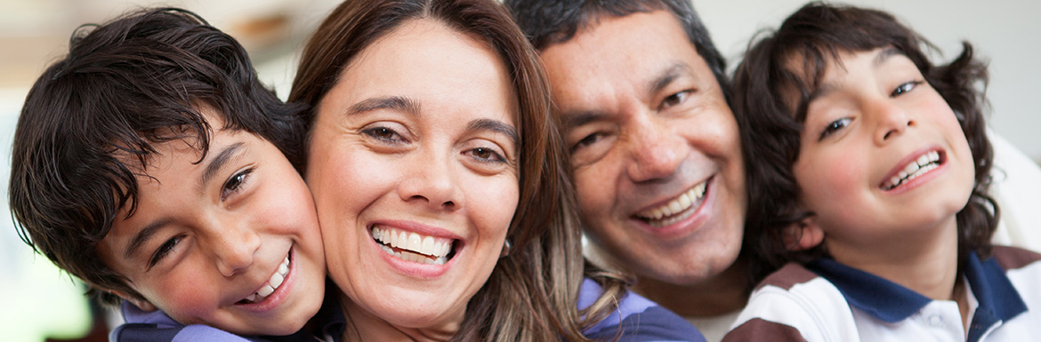 A smiling family